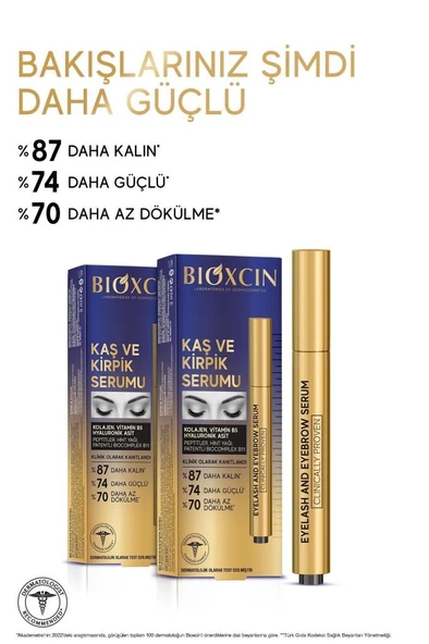 Bioxcin Kaş Kirpik Serumu - Kolajen Hyaluronik Asit Hint Yağı Keratin Peptidleri B5 Biocomplex B11 - 1