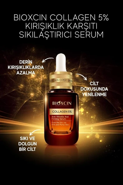 Bioxcin Collagen Retinol Kırışıklık Karşıtı Sıkılaştırıcı Serum - Collagen %5 Retinol Koenzim Q10 - 5
