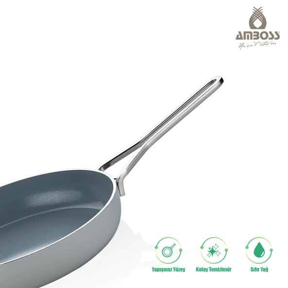 Sera Nova Mix 7 Parça Seramik Tencere Tava Sahan Seti  Gri - 3