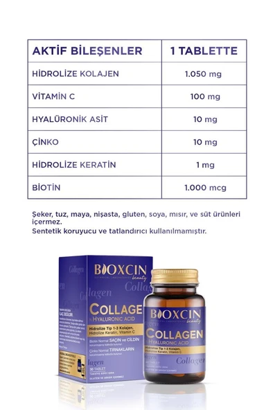 Bioxcin Beauty Collagen 30 Tablet - Tip1 Tip 3 Hidrolize Kolajen - 3