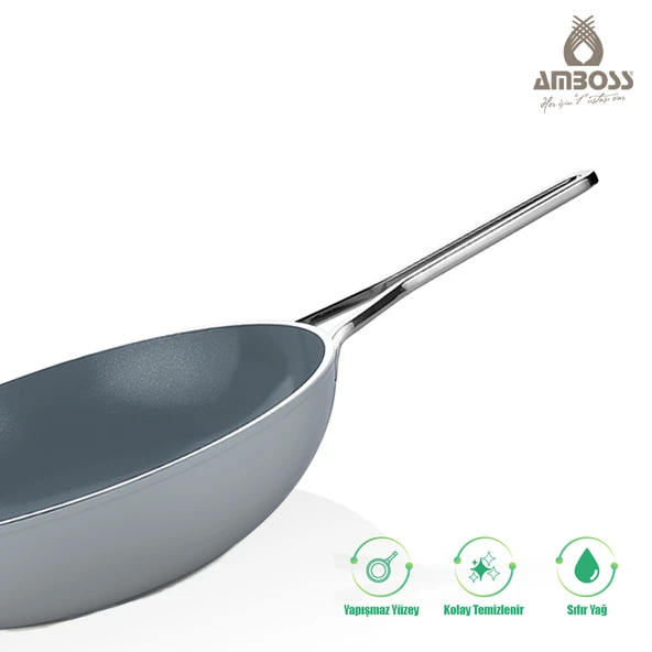 Sera Nova Mix 7 Parça Seramik Tencere Tava Sahan Seti  Gri - 5