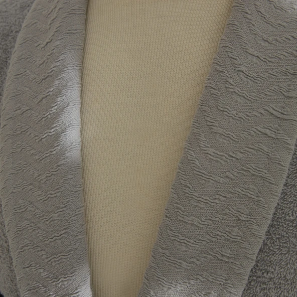 Karaca Home Elroy %100 Pamuk Erkek Bornoz Takımı XL-XXL Gri - 2