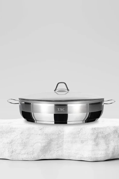 Taç Bengü Pro Çelik Basık Tencere No:34-8086