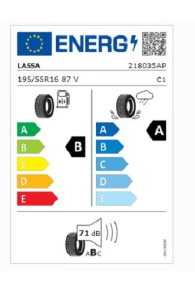 Lassa 195/55R16 87V REVOLA LASSA - 2