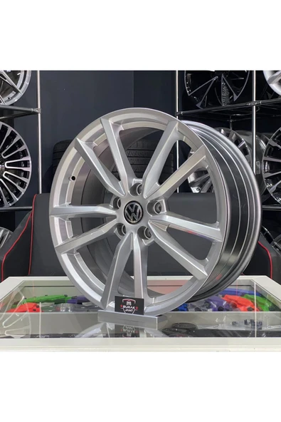 kormetal 18 İNÇ 5X112 VW GOLF JETTA CADDY UYUMLU PRETORİA SİLVER JANT TAKIMI (4ADET) - 3