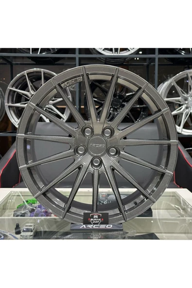 arceo 19 İNÇ 5X112 Uyumlu  ARCEO LİSBON ANTRASİT GİLDED GLOSSY JANT MODELİ (4ADET)