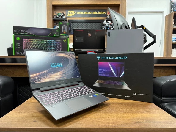 Casper Excalibur G870.1270-BFB0X-B Intel Core i7 12700H 64GB RAM 2TB SSD RTX4060 15.6” FHD 144Hz (İKİNCİ EL)