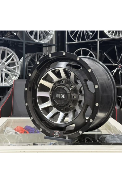 kormetal 17 İNÇ 6X114.3 ET0 66.1 MATT BLACK+MİLLİNG RİVETS NİSSAN NAVARA JANT TAKIMI (4ADET) - 3