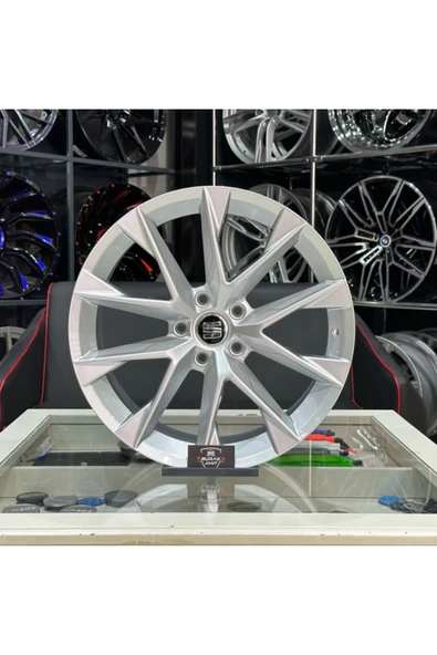 kormetal SEAT LEON FR Uyumlu 18 İNÇ 5X112 AKREP GÜMÜŞ GRİ JANT MODELİ (4ADET)