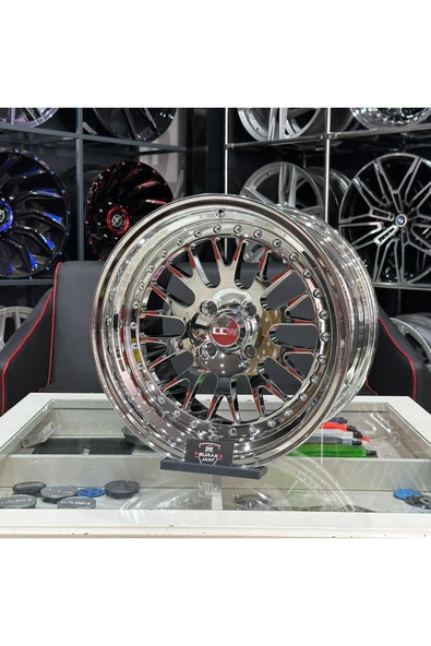 powcan 16 İNÇ 4X100 ÖN:8 ARKA:9 CCW CHROME JANT TAKIMI (4ADET) - 3