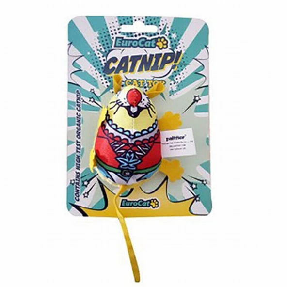 EuroCat Çıngıraklı Kedi Oyuncağı Sarı Tombik Fare