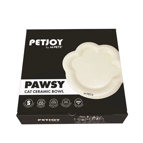 M-Pets Pawsy Seramik Kedi ve Köpek Mama Kabı Beyaz 100 Ml - 2