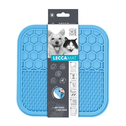 M-Pets Lecca Kedi ve Köpekler İçin Yavaş Beslenme Ödül Matı Medium Mavi 21x21 Cm