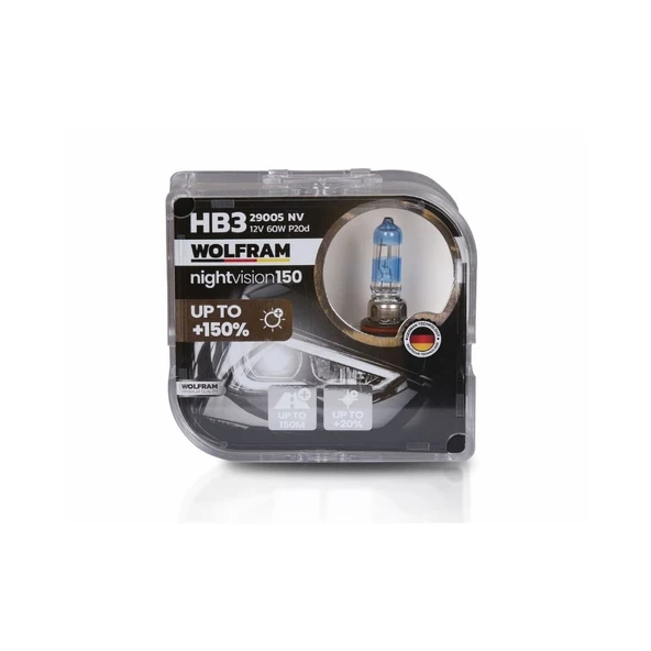 HB3 Halojen Ampul NV +%150 Fazla Işık ve %20 Beyaz Işık 12V 60W 29005NV - 2