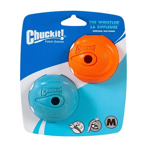 Chuckit! Whistler Köpek Oyun Topu 2li Orta Boy 6,5 Cm ürün görseli