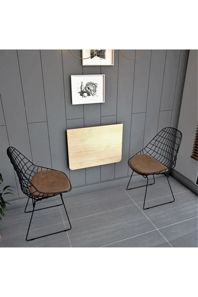 Dmm-16 Duvara Monte Masa Çalışma Yemek Masası Duvardan Açılan Montaj Monteli Masa - Resim 4