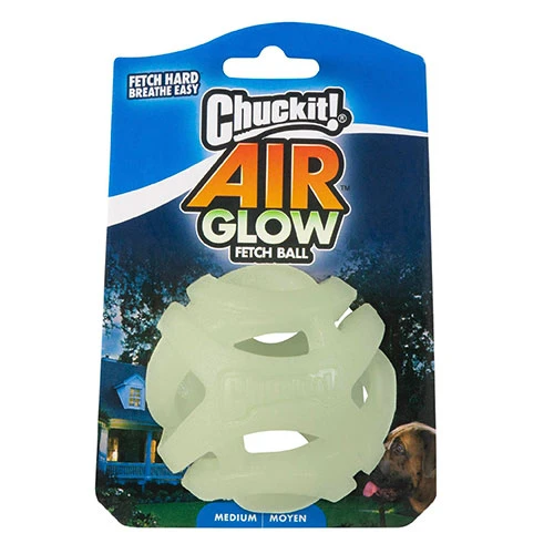 Chuckit! Max Glow Air Fetch Gece Parlayan Köpek Oyun Topu Orta Boy 6,5 Cm