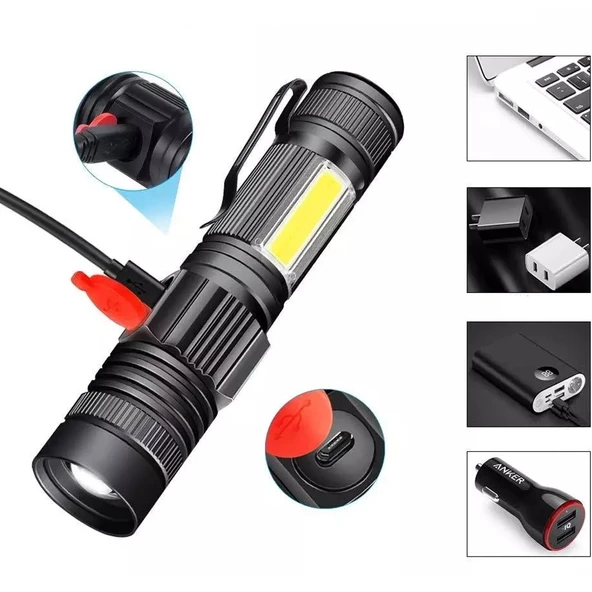 Geniş Açılı P50 Led Şarjlı El Feneri  Wt-601 - 2