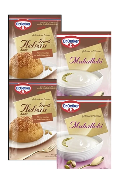 Dr. Oetker PRATİK TATLI SETLERİ, İRMİK HELVASI ve MUHALLEBİ ürün görseli 1