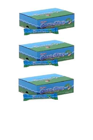 Ülker Ülker Cocostar Hindistan Cevizli Çikolata 25 gr 72 Adet /3 Paket - 3