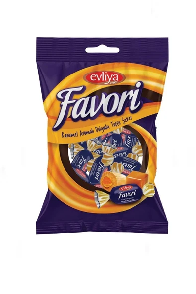 Evliya Şekerleme Evliya Favori Karamel Aromalı Dolgulu Toffe Şeker 350 G