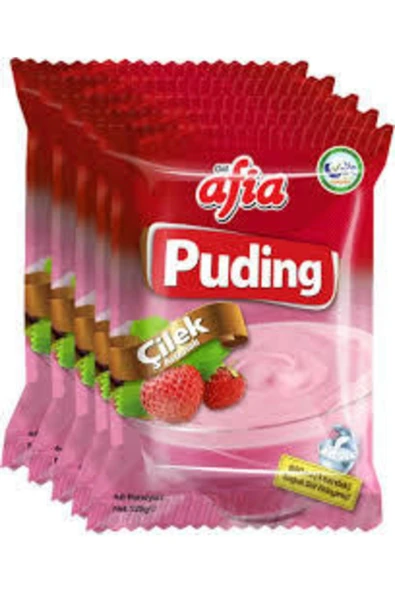 Afia Çilekli Puding 115 Gr. 5 Adet