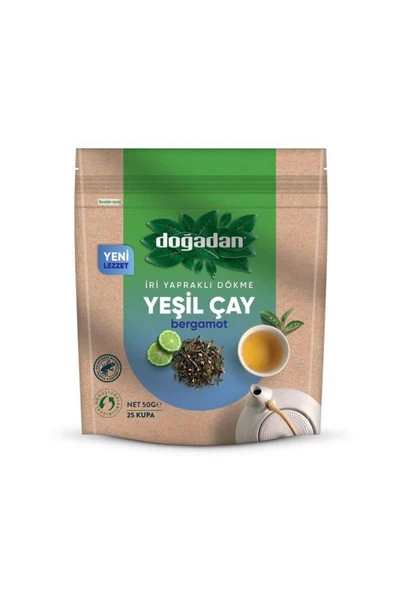 Doğadan Yeşil Çay Kıvrık Dökme Bergamotlu 50 Gr. (2'Lİ)
