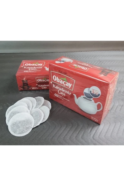 Obaçay Demlik Poşet Karadeniz Çayı 3.2gr 48 Adet 6 Paket - 2