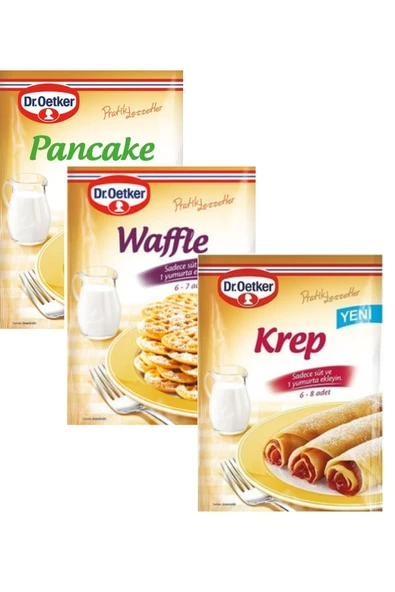 Dr. Oetker Dr.Oetker Pancake 134 g Waffle 210 g Krep 177 g 3 lü Set ürün görseli 1