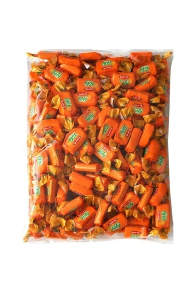 KENT Tofy Meyve Sulu Kayısı Aromalı Toffe Şeker 1kg-ikramlık Şeker