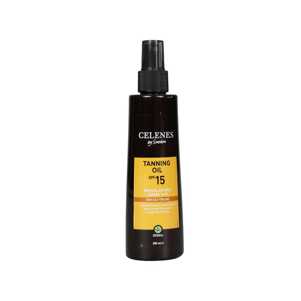 Celenes Herbal Bronzlaştırıcı Yağ 15 Spf 200Ml