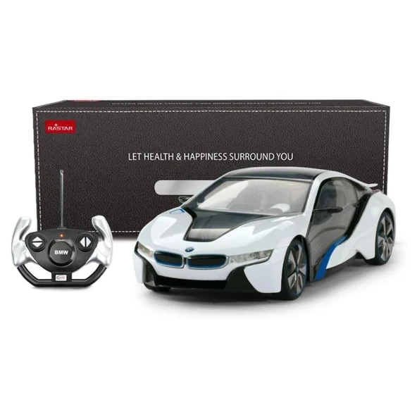 Rastar 1:14 Bmw İ8 Uzaktan Kumandalı Araba Beyaz 2.4 Ghz Işıklı Spor Araba - 7