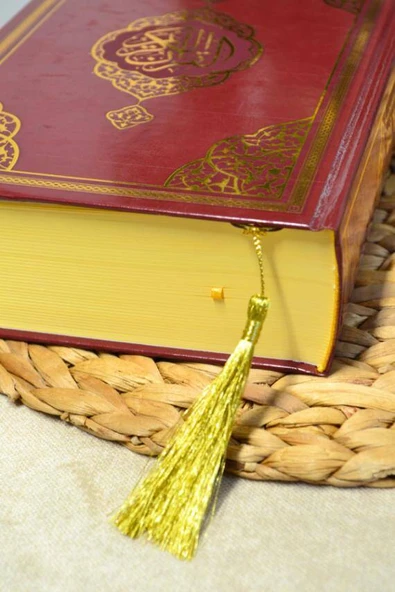 İri Yazılı Kur’an-ı Kerim Bordo – 17x24 cm  604 Sayfa  Pileksi Ayraç Hediyeli - Resim 5