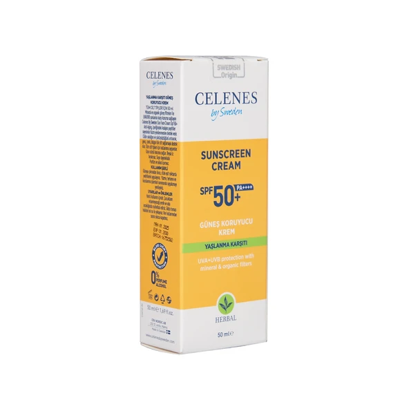 Celenes Herbal Güneş Kremi Yaşlanma Karşıtı 50 Spf 50Ml