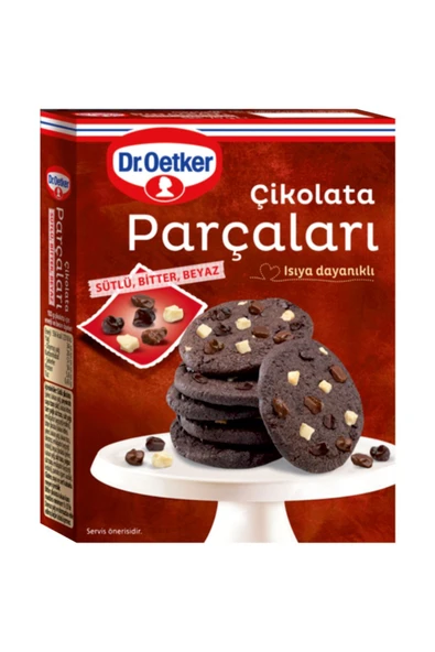 Dr. Oetker Çikolata Parçaları Sütlü Bitter Beyaz ürün görseli 1