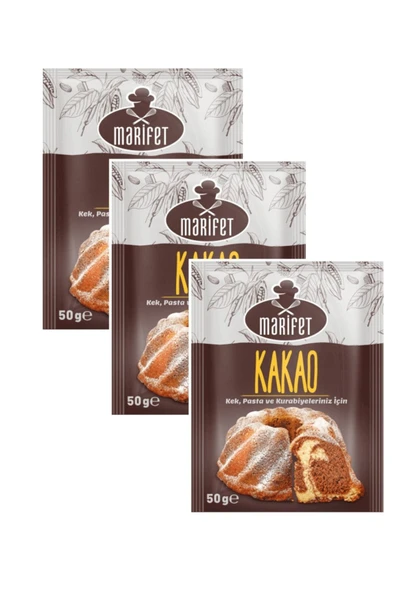 Marifet Toz Kakao 50 Gram X 3 Adet ürün görseli