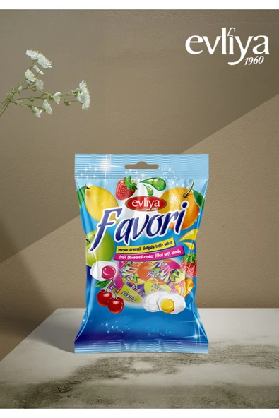 Evliya Şekerleme Favori Meyve Aromalı Toffe Şeker 350 gr