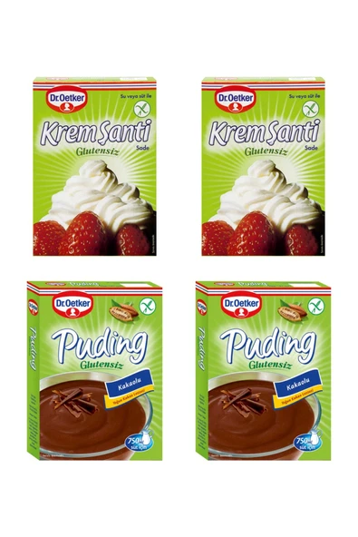 Dr. Oetker Glutensiz Krem Şanti-puding 2+2 Set - 1
