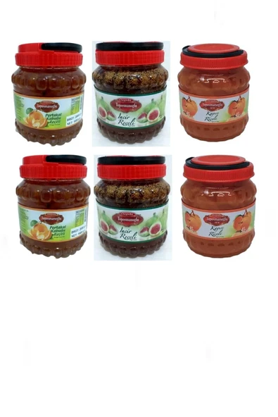 Toposmanoğlu Portakal Reçeli 2x1900, İncir Reçeli 2x1900, Kayısı Reçeli 2x1900 ürün görseli 1