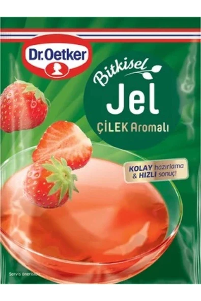 Dr. Oetker Çilek Jel 3 Paket Bitkisel Jelatinsiz Pasta Süs Tatlı Şef Mutfak ürün görseli