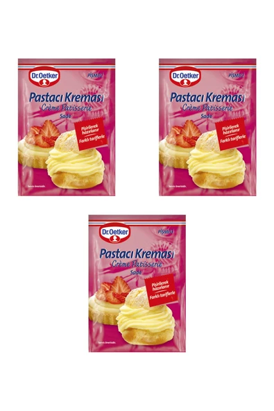 Dr. Oetker Pastacı Kreması Sade Pişmeli 3'lü Set - 1