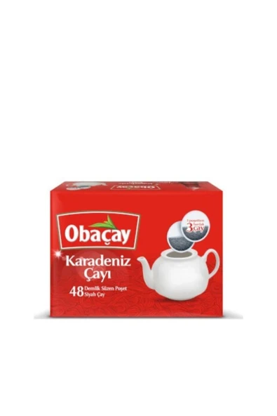 Obaçay Demlik Poşet Karadeniz Çayı 48'li