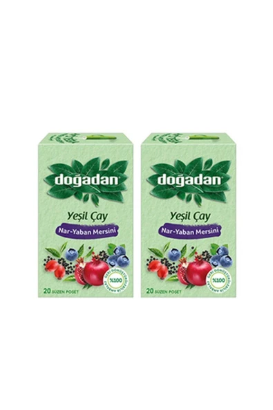 Doğadan Yeşil Çay Nar Yaban Mersini 20'li X 2 Adet