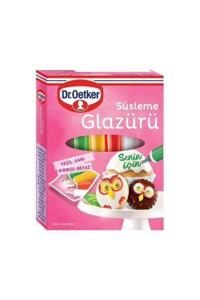Dr. Oetker Süsleme Glazürü 4 Çeşit X 19 Gr-Dekor Serisi Çiçek+Kelebek+Konfeti+Gümüş İnci+Yıldızlar - Resim 2