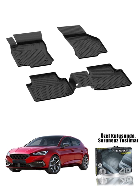 Seat Leon Plug-in Hybrid 2025 ve Sonrası Uyumlu 4.5D Premium Havuzlu Oto Paspas | Leon E-hybrid - 2