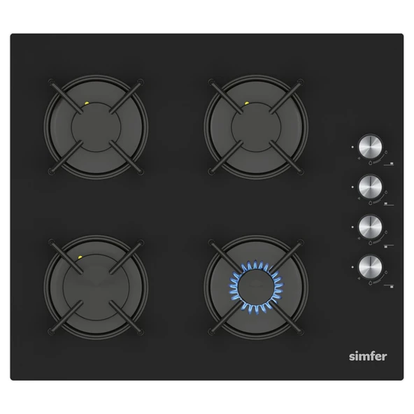 Simfer 4 Fonksiyon Trend Mekanik Siyah Cam 3'lü Ankastre Set (8254 Fırın - 3046 Ocak - 8727 Davlumbaz) - Resim 4