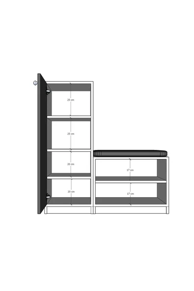 Safir Meşe Ayakkabılık A-12 - 4