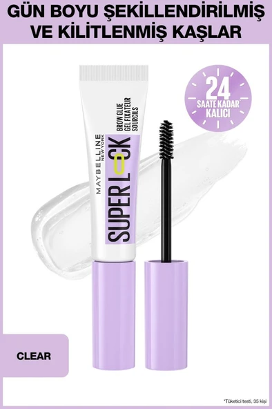 Maybelline New York Super Lock Brow Glue Kaş Sabitleyici Maskara - Şeffaf
