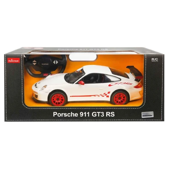 Rastar 1:14 Porsche 911 RS Uzaktan Kumandalı Araba Beyaz 2.4 Ghz Işıklı Spor Araba - 6
