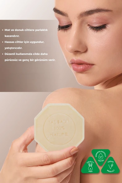 Eşek Sütü Özlü Taş Sabun Nemlendirici ve Cilt Canlandırıcı Bakım - 125 gr - 4